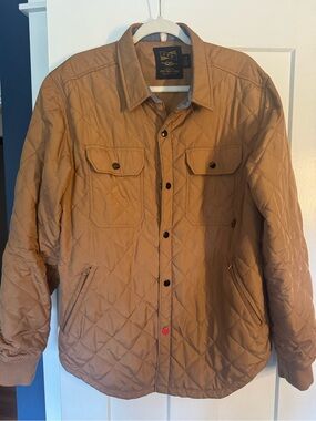 CPO Provisions Men’s L Quilted Jacket Brown Suede Elbow Patch Heritage Coat